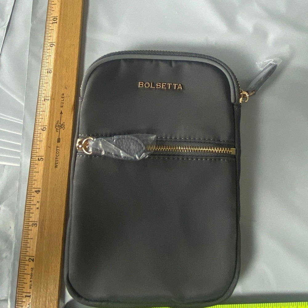 Bolsetta Black Mini Crossbody Bag Small Sling Purse Phone Pouch‎